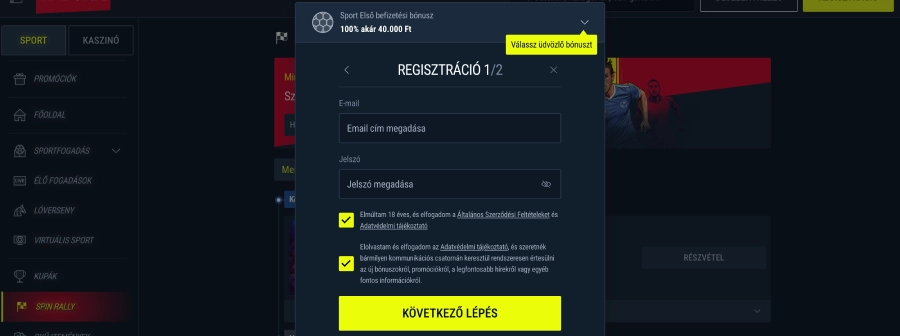 Rabona kaszinó regisztráció