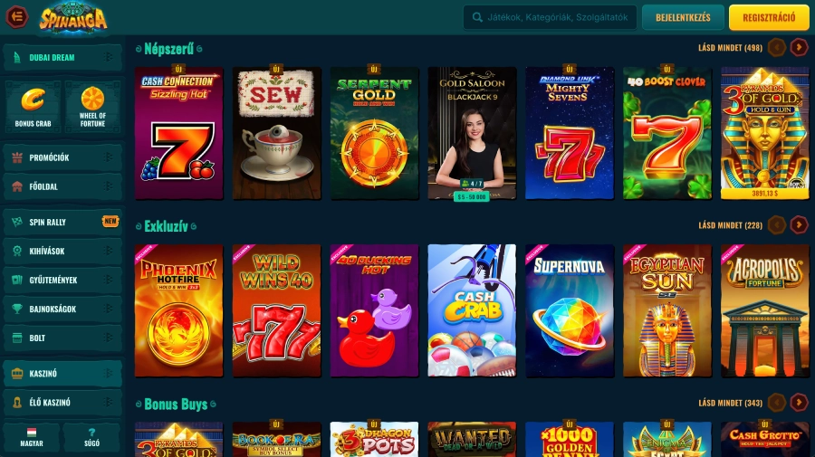Spinanga slot játékok