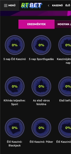 Rtbet kaszinó eredmények