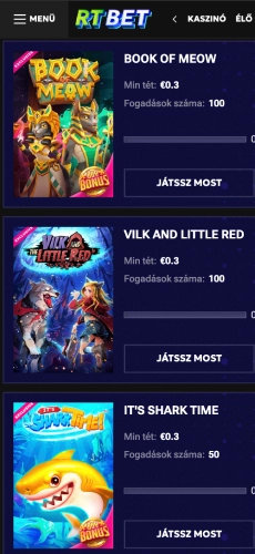 Rtbet casino heti kihívások