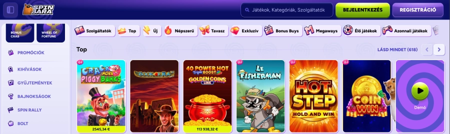 Spinbara kaszinó slots