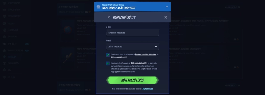 Vegashero kaszinó regisztráció