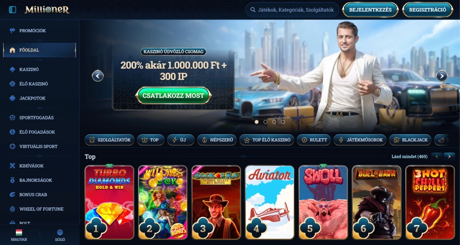 Millioner kaszino homepage