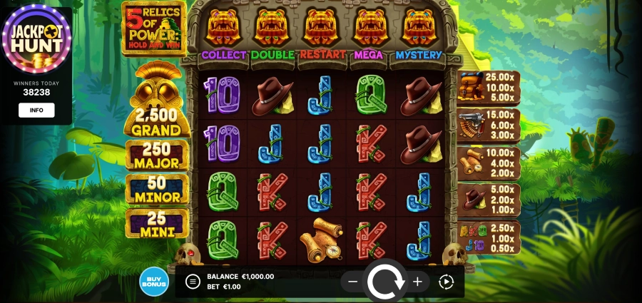 5 relics of power slot